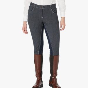 NWT Ovation SoftFlex Classic Full Seat Breeches Indigo 34R Womens Riding Pants